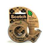 Scotch Magic Tape Greener Choice 19mm x 15m with 1 Recycled Dispenser 7100261907